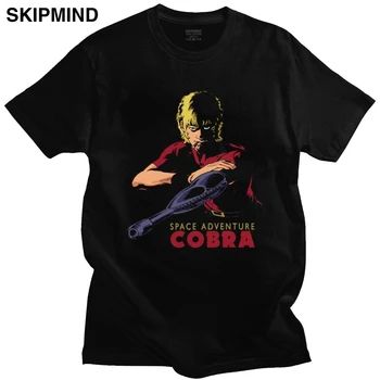 Prostor Avanturo Cobra Majica s kratkimi rokavi Moški Bombaž Japonski Anime T-shirt O-vratu Kratek Rokav 80. Manga Tee Poletje Tshirt Oblačila Darilo