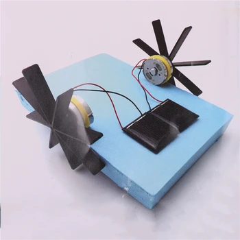 Puzzle DIY Solar Powered Čoln na Vesla Zbiranje Igrač za Otroke, Izobraževalne Igrače, 15*13*8 cm Model Robota