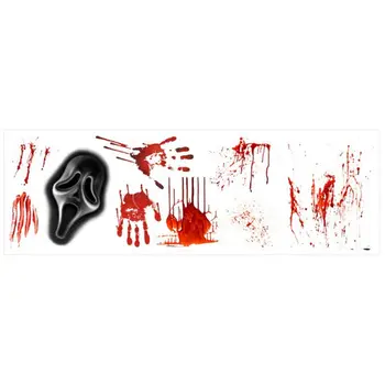 PVC Vrata Stekla Nalepke Halloween Grozo Krvi Handprint Grafiti Straši Okno Bar Dnevna Soba, Spalnica Dekoracijo