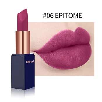 Qi vlažilno šminko vijoličen fižol paradižnik rdeča mehka krema za ustnice trajne nepremočljiva battom mat šminko svinčnik QB051