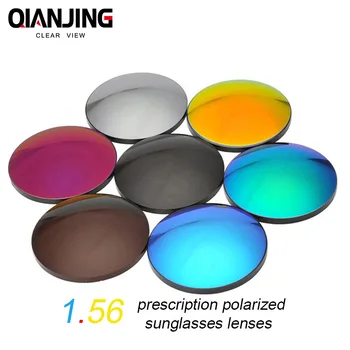 QIANJING 1.56 CR-39 Polarizirana sončna Očala na Recept, Optični Objektivi za Vožnjo Ribolov UV400 Anti-Glare Polarizirana Objektiv