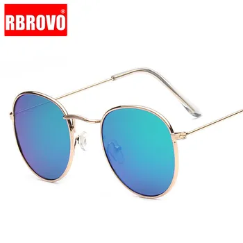 RBROVO 2021 Classic Street Premagal Retro Sunglasse Ogledalo Okrogle Očala Moške blagovne Znamke, Modela Očal Vožnje Oculos De Sol