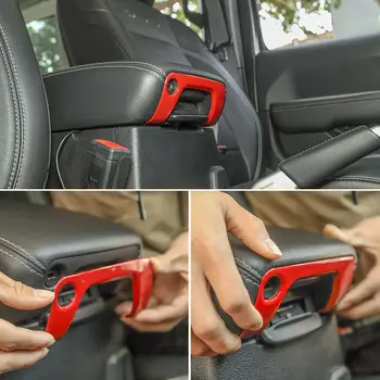 Rdeča Centralne Armrest Škatla za Shranjevanje ključavnična luknja Dekor Kritje za Jeep Wrangler JL 2018 Up