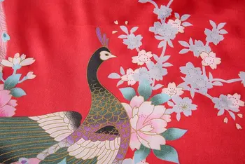 Rdeča Nov Prihod Žensk Svile Satenast Kimono Yukata Obleke Družico Poroko Haljo Nightgown Sleepwear Cvet S M L XL XXL XXXL ZS03