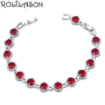 ROLILASON novo starinskem stilu rdeče cirkon kristalov zapestnica odlično poslovno darilo modni nakit TB1160