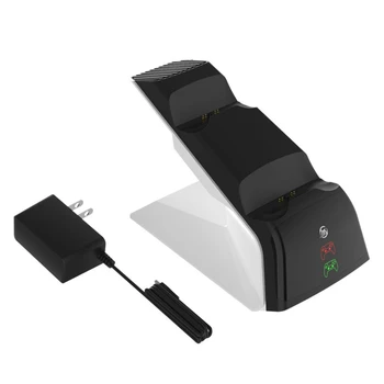 Ročaj Polnilnik za Polnjenje Dock Postajo LED Indikator Polnilnik Zibelka Adapter za PS5 Gaming Krmilniki Ročice Kit