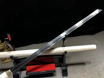 Ročno Japonski Samuraj Katana Oster T10 Gline Kaljeno Rezilo Naravnost Meč Polno Tang 60.3 HRC Lahko Cut Bambusa