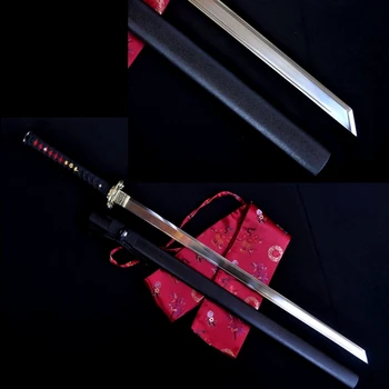 Ročno oblikovati Celotno Tang T10 Kitajski Meč 9260 pomlad jekla Kiriha-Zukuri Rezilo