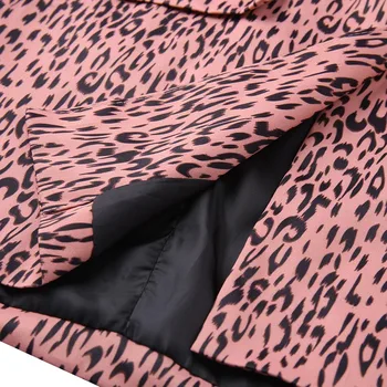 SAGAC EBrand Ženske Obleke, Jopiči Moda Priložnostne Leopard Coats Vrh Bluzo z Dolgimi Rokavi Outwear Plašč Padec Žepi Женская Куртка