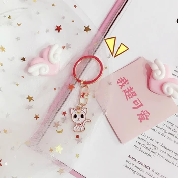 Sailor Moon Keychain Cosplay Card Captor Sakura Obesek Za Ključe, Kovina Dekleta Halloween Kostume Kinomoto Sakura Keychains