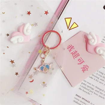 Sailor Moon Keychain Cosplay Card Captor Sakura Obesek Za Ključe, Kovina Dekleta Halloween Kostume Kinomoto Sakura Keychains
