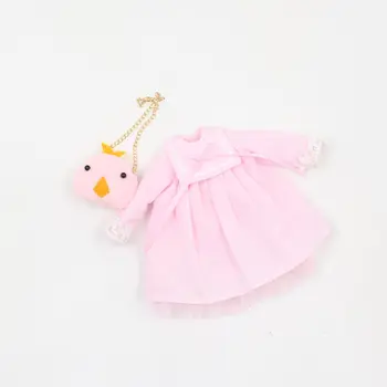Sanjska Vila roza srčkan obleko piščanec vrečko čipke ljubko dekle za blyth lutka ledena in je primeren za 1/6 darilo igrača