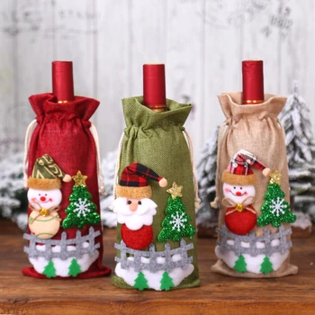Santa Claus Božični Okraski, Vina, Steklenico Kritje Darilne Vrečke Imajo Božič Večerja Dekor Ornament Tabela Stranka Domov Poroko Dekor 63219