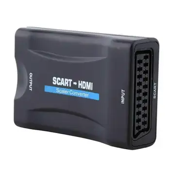 SCART za HDMI-združljivo Avdio Video Pretvornik Scaler 1080P 720P Adapter za TV-sprejemnikom HD DVD BOX En Način, Digitalni Video Converter