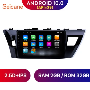 Seicane 10.1 Inch Android 10.0 Avto Radio Vodja Enote Igralec Za Toyota Corolla E170 E180-2016 z USB WIFI, GPS Navigacija