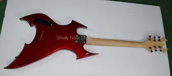 Shelly novi trgovini tovarne po meri rdeče mettalic iskrico BC niz skozi bat ogenj telesa električna kitara glasbila trgovina