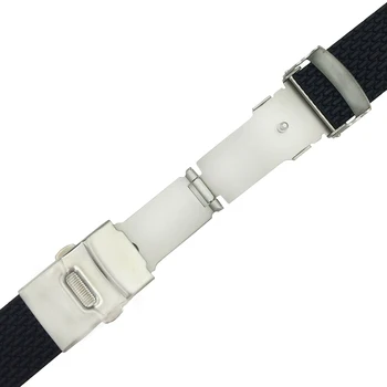 Silikonske Gume Watch Band 20 mm za Garmin Vivomove Zaponko iz Nerjavečega Jekla Watchband Pasu Zapestne Zanke Pasu Zapestnica Črna + Orodje