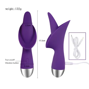 Silikonski Inovativnih G-spot Vibrator za ponovno Polnjenje Jezika Masaža 10 Hitro Vibrira Tiho Klitoris Stimulator Sex Igrače S0049