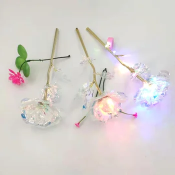 Simulacija Večnost Rose Cvet Valentinovo Romantično Cvet Poročno Darilo Lepo LED Svetilnosti