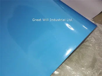 Sinje Modro Ultra Sijajni Vinil Zaviti s 3 Plasti Visokega Sijaja Modro Svetleče Car Wrap Film Folije z Air Brezplačno Velikost 1.52*20M/Roll
