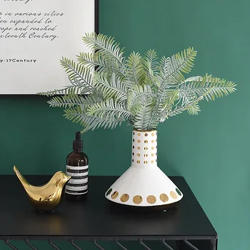 Skandinavski slog geometrijske zlato keramične vaze dnevna soba dekoracijo doma pohištvo za spalnice nočno omarico namizno dekoracijo obrti