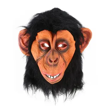 Smešno Velika Ušesa Opica Halloween Smešno Živali Kapuco Božič Orangutan Masko, Anime Znakov, Rekviziti