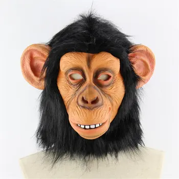 Smešno Velika Ušesa Opica Halloween Smešno Živali Kapuco Božič Orangutan Masko, Anime Znakov, Rekviziti