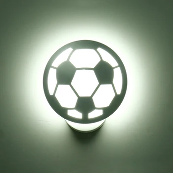 Sodobna akril bel nogomet stenska svetilka LED enostavno art deco naslikal nogomet stenske luči za spalnice pot, koridor umivalnici bar