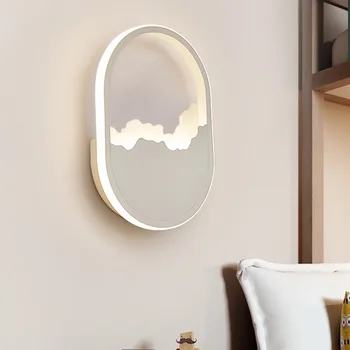 Sodobna kopalnica stalnica keramiko nordijska dekoracijo doma ogledalo lahka vrv, dnevna soba jedilnica oltarja opica svetilka stenska svetilka