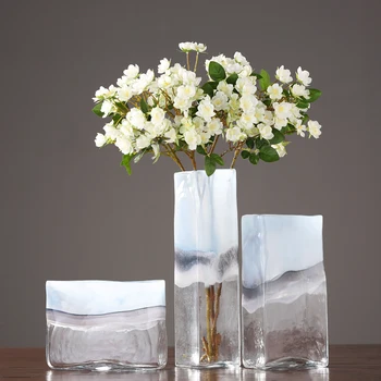 Sodobna prosojno stekleno vazo okraski steklo terarija vaze Obrti jarrones decorativos koncertni doma, poroka dekoracija