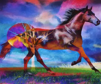 Sodobno Abstraktno Konj Slikarstvo rodijo svobodni Pop Konj Oljna slika na Platnu Ročno Dekoracijo Sten Umetnosti