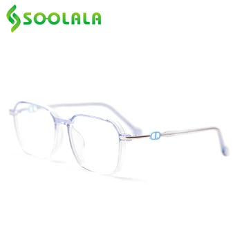 SOOLALA Lahki Kvadratnih TR90 Anti Modra Svetloba Obravnavi Očala Ženske Daljnovidno Povečevalno Bralec Presbyopic Očala +0.5 0.75