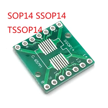 SOP14 SSOP14 TSSOP14, da DIP14 Pinboard SMD DIP Adapter 0.65 mm/1.27 mm do 2.54 mm DIP Pin Igrišču PCB Board Pretvornik Nogavic