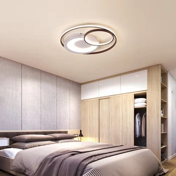 Spalnica Dnevna soba LED Stropne Luči lustre de plafond moderne Krog krog obroči Sodobni LED Stropne Svetilke za dom