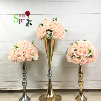 SPR svetlo roza tabela centerpiece umetno rose poročna cvet stenske luči cesti vodi arch cvet žogo za stranko ureditev
