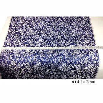 Srebrni Modri Kitajski Zmaj Jacquardske Brocade Tissu Tkanine za Obleko,Diy Šivanje Mozaik Krpo Tela Materialov,Širina:75 cm