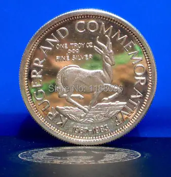 SREBRNIMI Palicami Kovanec poceni KRUGERRAND PRILOŽNOSTNIH kovancev OEM meri izdelan 3D srebrni kovanci
