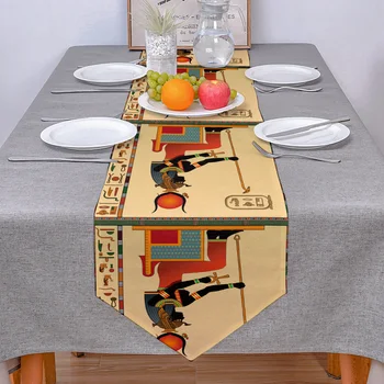 Stari Egipt Namizni Tekač Poročna Torta Dekor Prtom in Placemat Dinning Tabela Dekoracijo Namizni Tekač