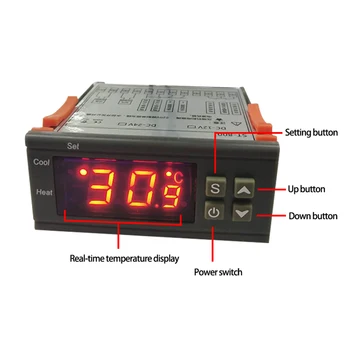 STC-800 2020 Večnamensko Samodejno Digitalno Inkubator Krmilnik del Termostat s Temperaturo Vlažnost Senzorji