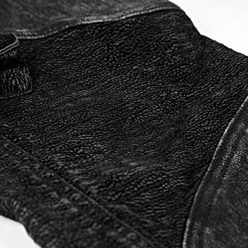 Steampunk strani Torbe ulične Dnevno jeans Hlače Classic black Pranje Vode Ne Starega Človeka, Črni Bombaž Hlače PUNK RAVE K-224