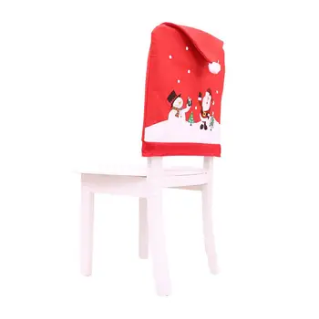 Stranka Božično Dekoracijo Za Dom Stol Kritje Primera Gift Santa Claus Snežaka Sedež, Stol Primeru Slipcover Dekoracijo Dobave