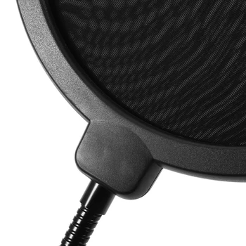 Strokovno 6-Palčni Objemka Na Mikrofon Pop Filter Bilayer Posnetek Spray Stražar Dvojna Očesa Zaslon Vetrobranskega Stekla Studio Posnetek