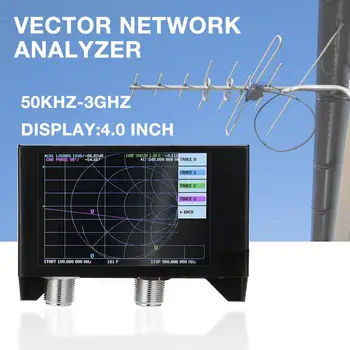 Strokovno Vektorski Analizator Omrežja MF HF VHF UHF Antena Analizator Merjenje 4.0 palčni LCD-Zaslon 50Khz-3GHz Z EVA Vrečko