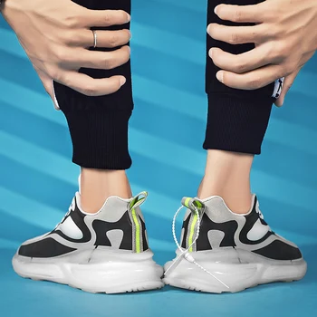 Svetlobna trendy moški tekaški športni copati kokice čevlji pisane čevlje velikosti čezmejnih moške šok absorpcije priložnostne čevlji nova