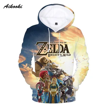 The Legend of Zelda Hoodies, Mens Sweatshirts fanta/dekleta Hoodie 3D Tiskanja Dih Divji Otroci Hooded Hoody Jeseni, Pozimi Vrhovi
