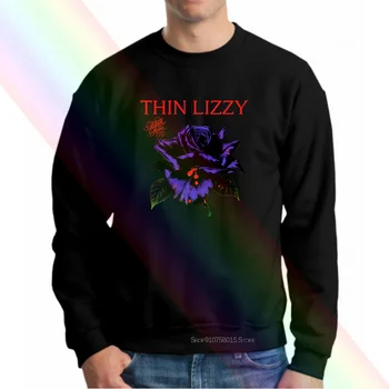 Thin Lizzy Black Rose 2 Novi Cvet Hoodie Sweatshirts Rock Metal Band Merch Ventilatorji