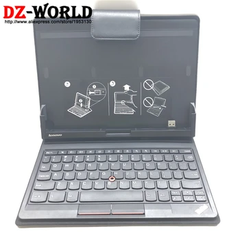 ThinkPad Tablet 1838 1839 Knjižica Tipkovnico Usnje Folio Primeru w/ NAS angleško tipkovnico USB Vrata 00HM470 SM10E37708 03X6354 04W2157