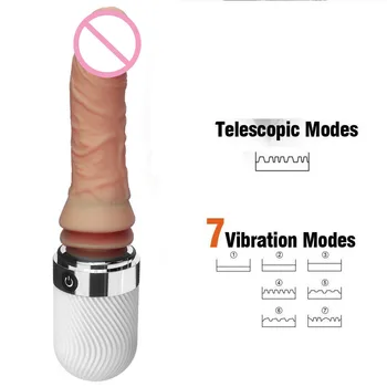 Thrusting Vibracije Ogrevanje Dildo, Vibrator Klitoris Stimulator Pralni USB, Baterije za Odrasle Izdelek Adult Sex Igrače Za Ženske