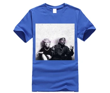 Tiskanje majice Moške Tupac Marilyn Monroe Nekaj Logotip Hiphop Legenda Grafični Nova Izdaja
