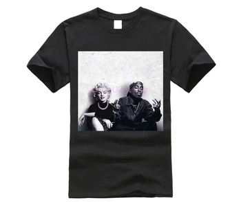 Tiskanje majice Moške Tupac Marilyn Monroe Nekaj Logotip Hiphop Legenda Grafični Nova Izdaja